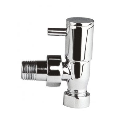 Nuie Angled Radiator Valves (Pairs) Chrome