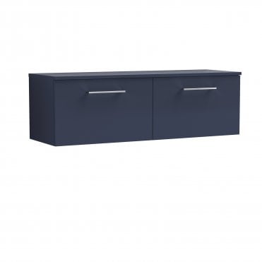 Nuie Arno 1200mm Wall Hung 2-Drawer Vanity & Worktop ARN2922W2