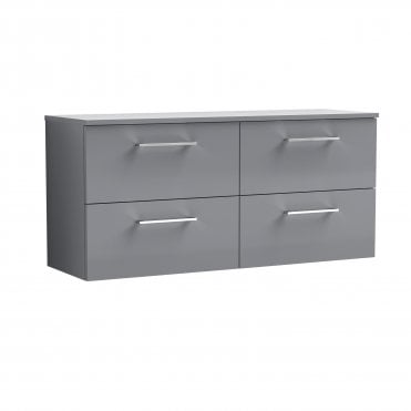 Nuie Arno 1200mm Wall Hung 4 Drawer Vanity & Worktop ARN2224W2