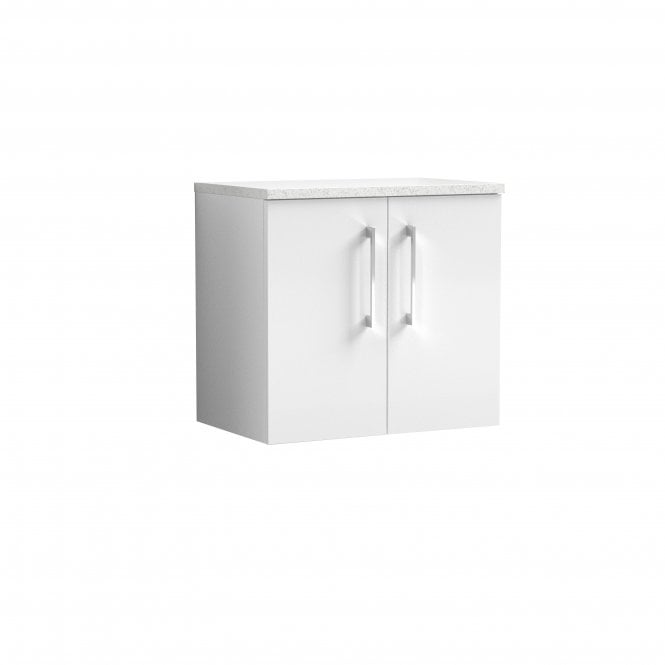 Nuie  Arno 600mm Wall Hung 2 Door Vanity & Laminate Top ARN123LSW