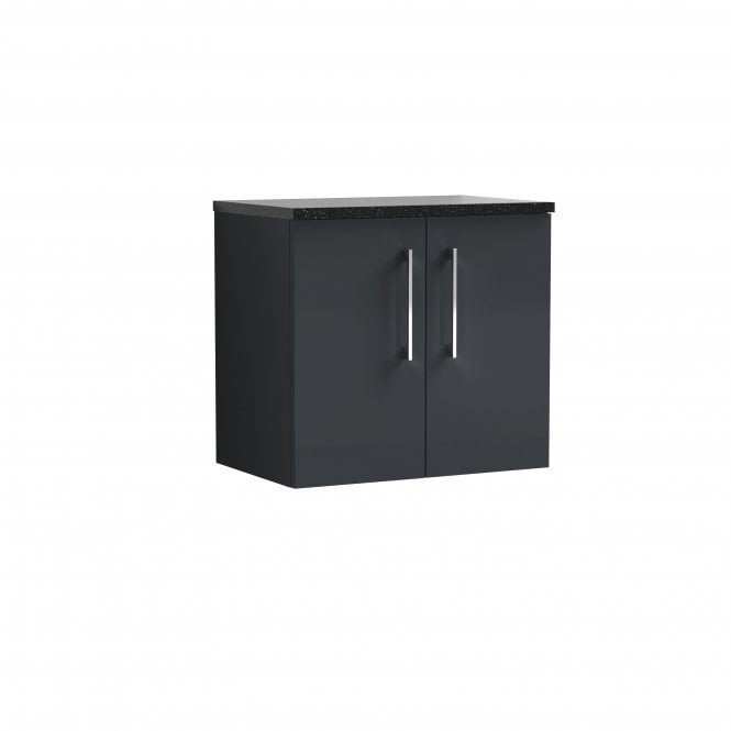 Nuie  Arno 600mm Wall Hung 2 Door Vanity & Laminate Top ARN1423LSB