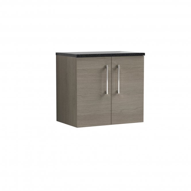 Nuie  Arno 600mm Wall Hung 2 Door Vanity & Laminate Top ARN2523LSB