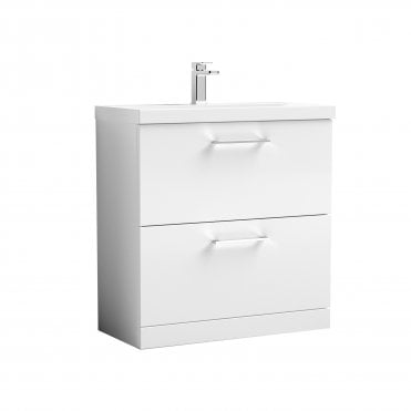 Nuie Arno 800mm Floor Standing 2 Drawer Vanity & Basin 3 ARN135D