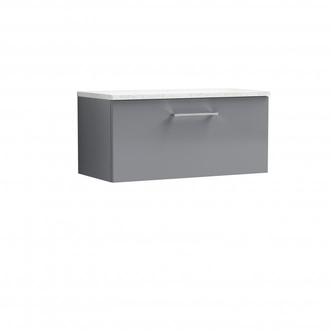 Nuie  Arno 800mm Wall Hung 1 Drawer Vanity & Laminate Top ARN2225LSW