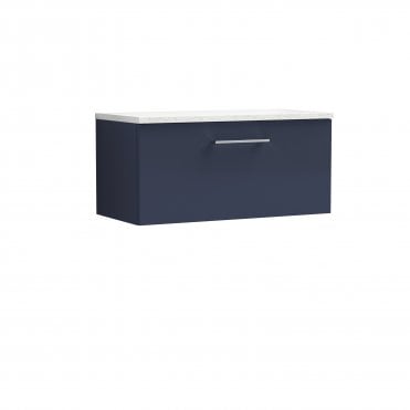 Nuie Arno 800mm Wall Hung 1-Drawer Vanity & Laminate Worktop ARN2925LSW