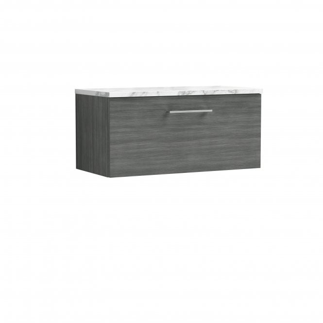 Nuie  Arno 800mm Wall Hung 1-Drawer Vanity & Laminate Worktop ARN525LCM
