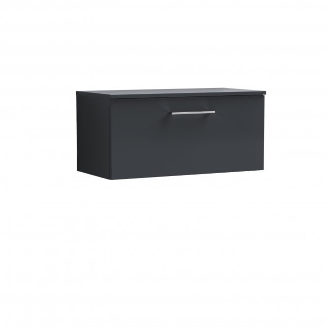 Nuie  Arno 800mm Wall Hung 1 Drawer Vanity & Worktop ARN1425W