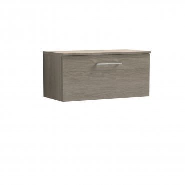 Nuie Arno 800mm Wall Hung 1 Drawer Vanity & Worktop ARN2525W