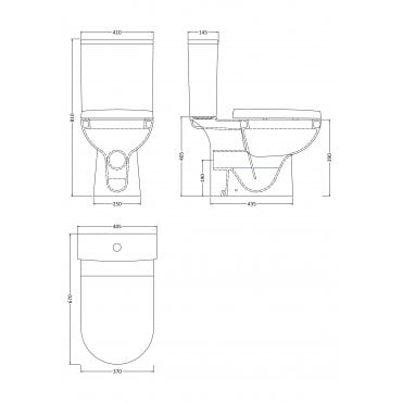 Nuie Asselby Close Coupled WC