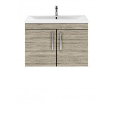 Nuie Athena Driftwood 800mm Wall Hung Cabinet & Basin 2