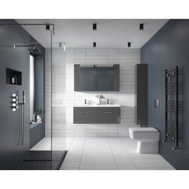 Nuie Athena Gloss Grey 500mm WC Unit