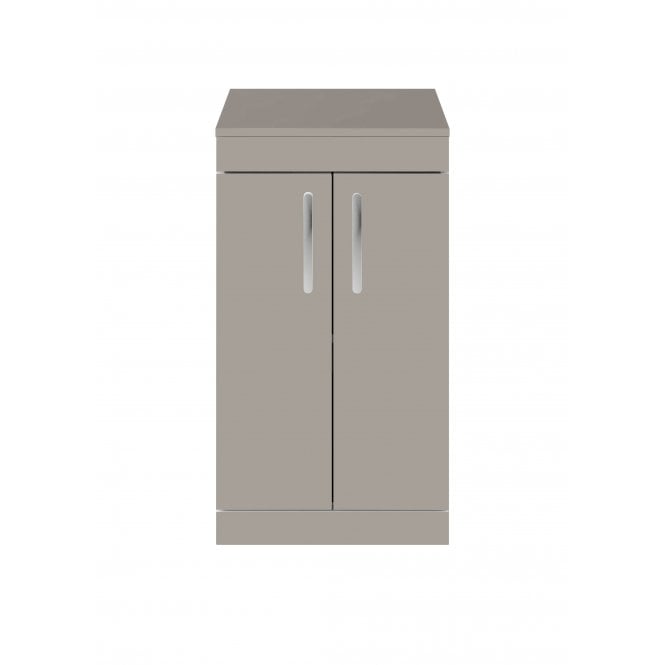 Nuie  Athena Stone Grey 500mm Floor Standing Vanity With Worktop