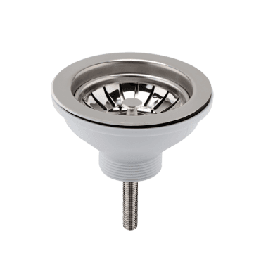Nuie Chrome Strainer Kitchen Waste With Pull Out Basket FW313