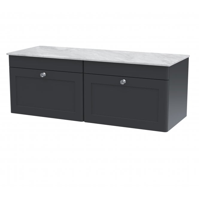 Nuie  Classique 1200mm Wall Hung 2-Drawer Vanity with Marble Top CLC1494GMT2