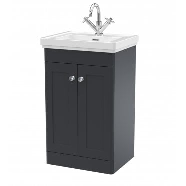 Nuie Classique 500mm Floor Standing 2-Door Vanity & Basin 1TH CLC1423A