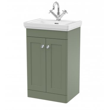 Nuie Classique 500mm Floor Standing 2-Door Vanity & Basin 1TH CLC823A