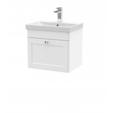 Nuie Classique 500mm Wall Hung 1 Drawer Vanity & Basin 3 CLC191E