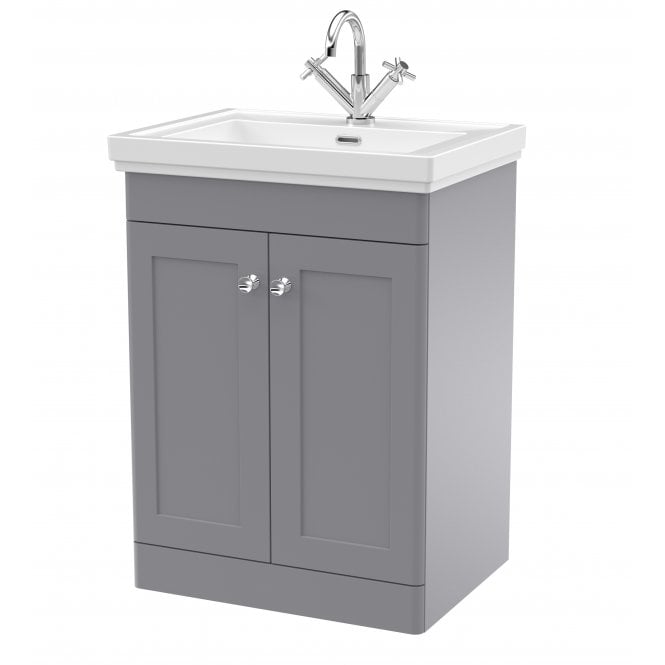 Nuie  Classique 600mm Floor Standing 2-Door Vanity & Basin 1TH CLC225A