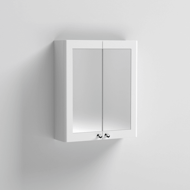 Nuie  Classique 600mm Mirror Cabinet Satin White