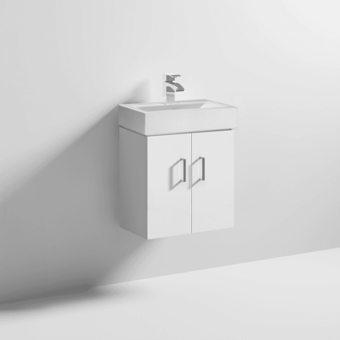 Nuie  Cloakroom 450mm Wall Hung Unit And Basin