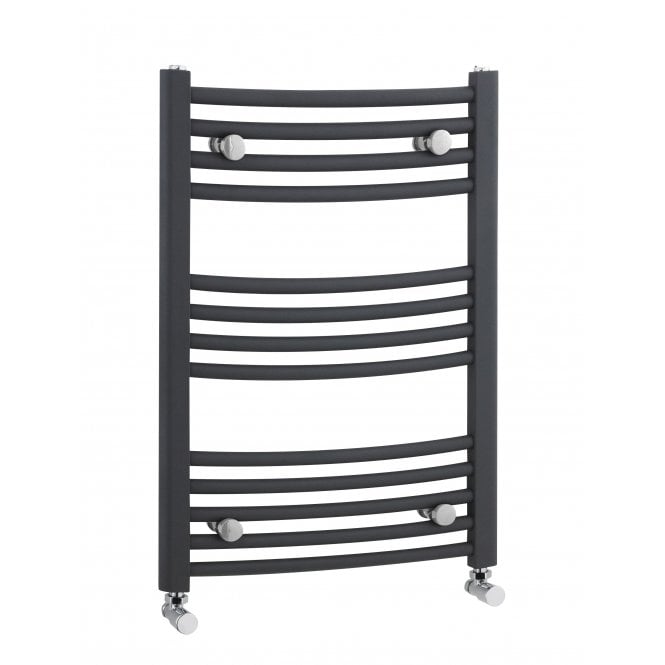 Nuie  Curved Heated Ladder Rail Anthracite 700 x 500mm