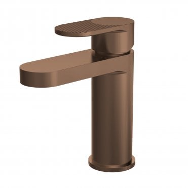 Nuie Cyprus Fluted Mono Basin Mixer with Push Button Waste BIN1505F