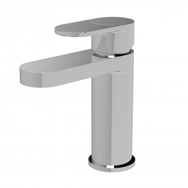 Nuie Cyprus Fluted Mono Basin Mixer with Push Button Waste BIN305F