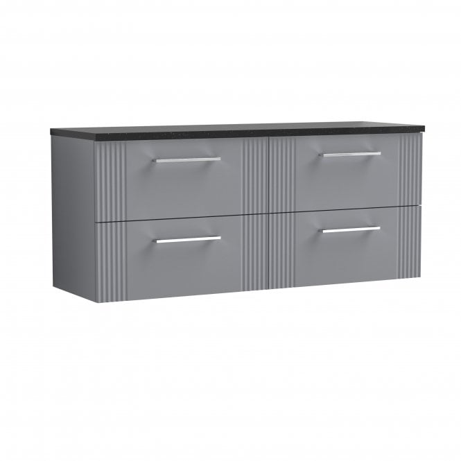 Nuie  Deco 1200 Wall Hung 4-Drawer Vanity & Laminate Worktop DPF293LSB2