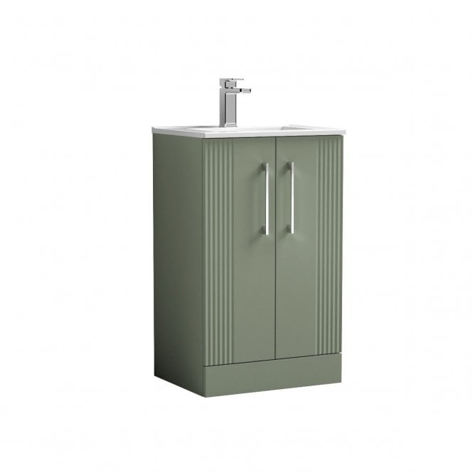 Nuie  Deco 500 Floor Standing Double Door Vanity Unit & Thin Edge Basin