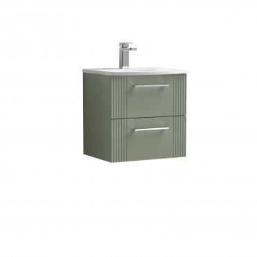Nuie Deco 500mm Wall Hung 2 Drawer Vanity & Basin 4 DPF892G