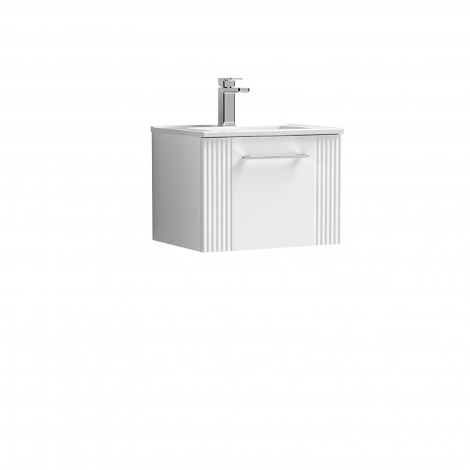 Nuie  Deco 500mm Wall Hung Single Drawer Vanity & Basin 2 DPF191B
