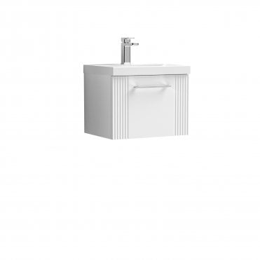 Nuie Deco 500mm Wall Hung Single Drawer Vanity & Basin 3 DPF191D