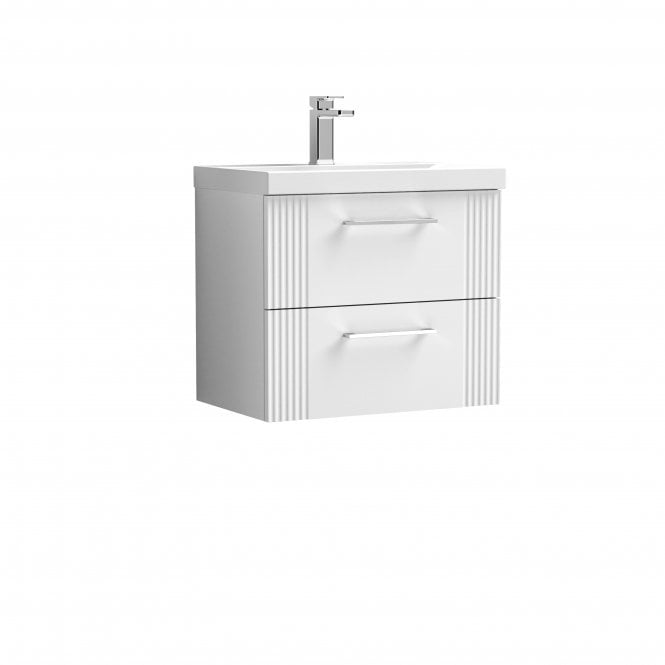 Nuie  Deco 600mm Wall Hung 2 Drawer Vanity & Basin 3 DPF193D