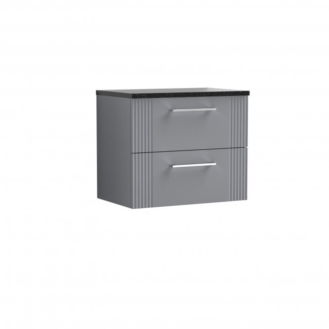 Nuie  Deco 600mm Wall Hung 2 Drawer Vanity & Laminate Top DPF293LSB