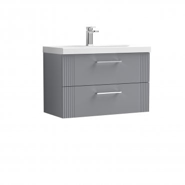 Nuie Deco 800mm Wall Hung 2 Drawer Vanity & Basin 1 DPF295A