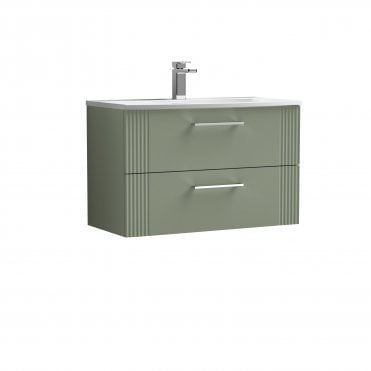 Nuie Deco 800mm Wall Hung 2 Drawer Vanity & Basin 4 DPF895G