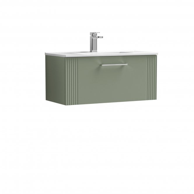 Nuie  Deco 800mm Wall Hung Single Drawer Vanity & Basin 2 DPF896B
