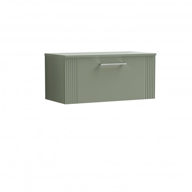 Nuie  Deco 800mm Wall Hung Single Drawer Vanity & Worktop DPF896W