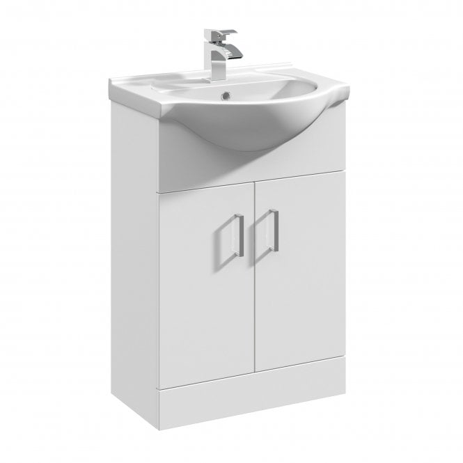 Nuie Dove Gloss White 550mm Vanity Unit