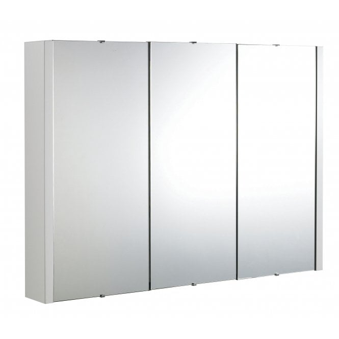 Nuie  Eden Gloss White 900mm Mirror Cabinet