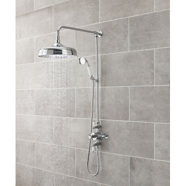 Nuie Edwardian Triple Thermostatic Shower Valve Chrome