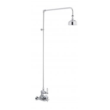 Nuie Edwardian Twin Thermostatic Shower Valve & Rigid Riser