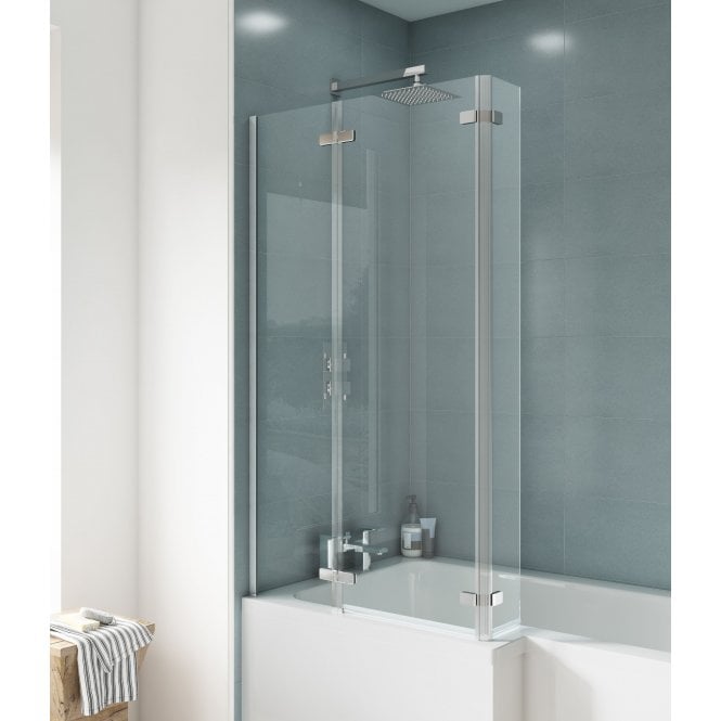 Nuie  Ella L-Shaped Hinged Bath Screen