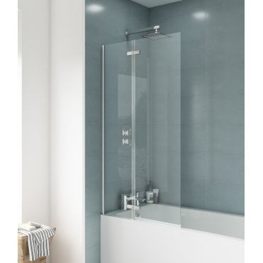 Nuie Ella Square Central Hinged Bath Screen