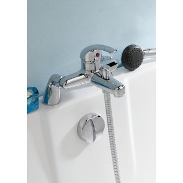 Nuie Eon Deck Mounted Bath Shower Mixer Chrome