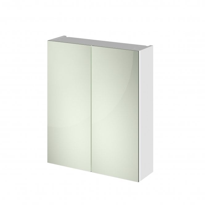Nuie  Gloss White 600mm Mirror Unit (50 class=