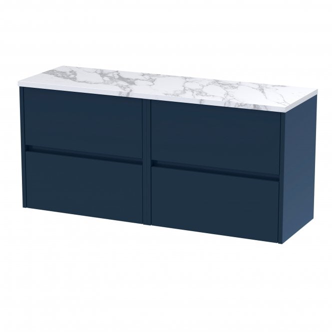 Nuie  Havana 1200mm Wall Hung 4-Drawer Unit & Laminate Worktop HAV2904LCM2