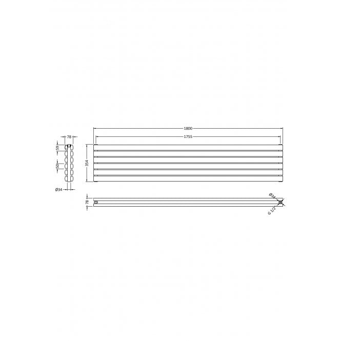 Nuie Horizontal Double Panel Radiator