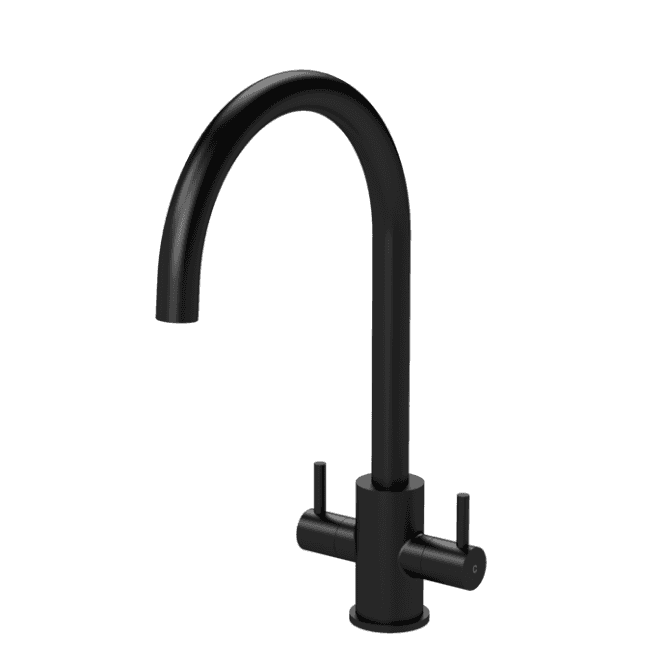 Nuie  Lachen Mono Dual Lever Kitchen Tap Matt Black