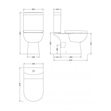 Nuie Lawton Close Coupled Pan & Cistern